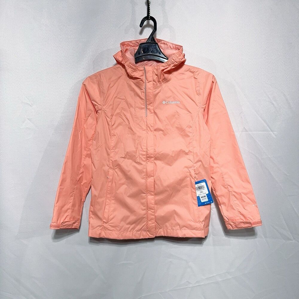 Columbia Girls Timber Pointe II Youth L Pink Omni- Tech Waterproof Jacket NWT